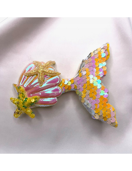 Spinka dla dziewczynki Syrenka cekiny Bal Mała Syrenka Lolita Accessories