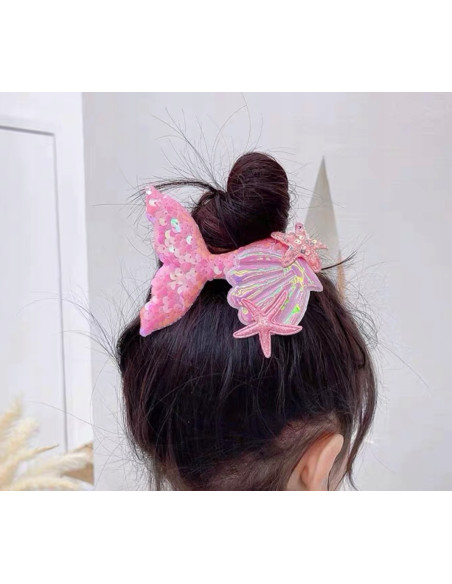 Spinka dla dziewczynki Syrenka cekiny Bal Mała Syrenka Lolita Accessories