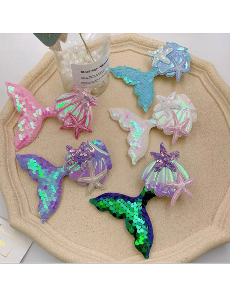 Spinka dla dziewczynki Syrenka cekin Bal Mała Syrenka Lolita Accessories