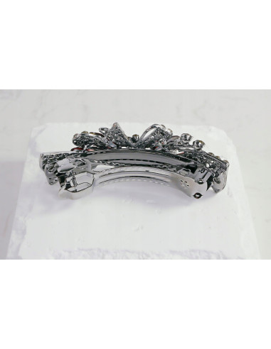 Klamra francuska KOKARDA BURGUNDOWE KRYSZTAŁKI...