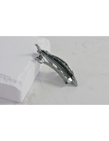 Klamra francuska DWA LIŚCIE GRANATOWE...