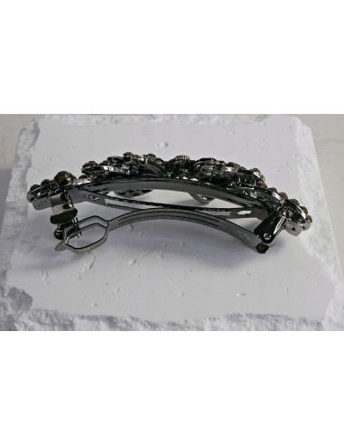 Klamra francuska KWIAT Z CEKINAMI BURGUNDOWE...