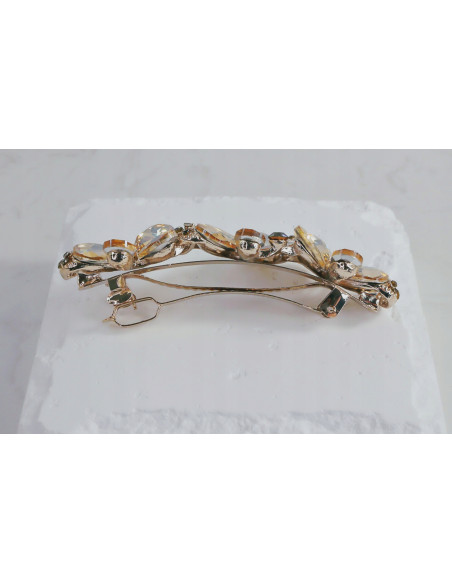 Klamra francuska 3 MOTYLE MIODOWE KRYSZTAŁKI Lolita Accessories