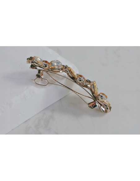 Klamra francuska 3 MOTYLE MIODOWE KRYSZTAŁKI Lolita Accessories