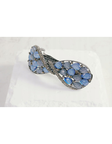 Klamra francuska KOKARDA ODCIENIE SZAROŚCI Z...