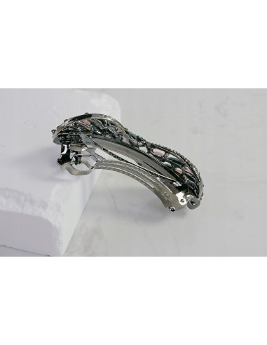 Klamra francuska KOKARDA ODCIENIE SZAROŚCI Z...