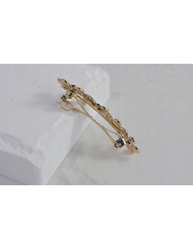 Klamra francuska 4 KWIATKI WYSADZANE...