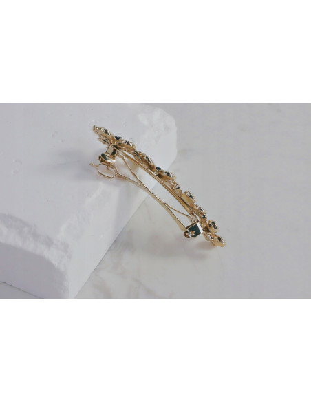 Klamra francuska 4 KWIATKI WYSADZANE KRYSZTAŁKAMI Lolita Accessories