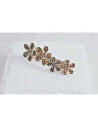 Klamra francuska 4 KWIATKI WYSADZANE...