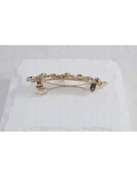 Klamra francuska 4 KWIATKI WYSADZANE KRYSZTAŁKAMI Lolita Accessories