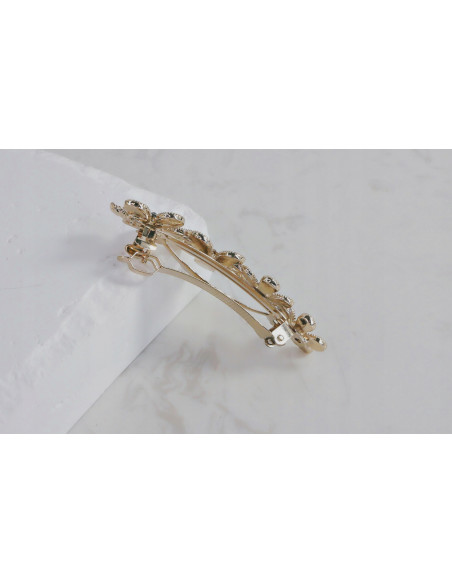 Klamra francuska 4 KWIATKI WYSADZANE KRYSZTAŁKAMI Lolita Accessories