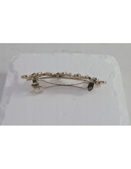 Klamra francuska 4 KWIATKI WYSADZANE KRYSZTAŁKAMI Lolita Accessories