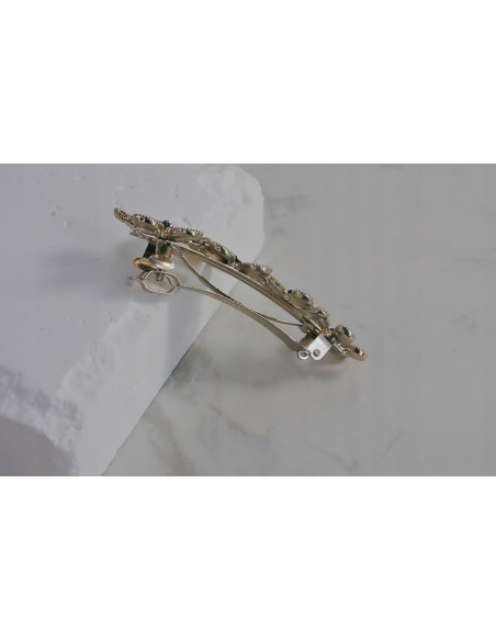 Klamra francuska 4 KWIATKI WYSADZANE KRYSZTAŁKAMI Lolita Accessories