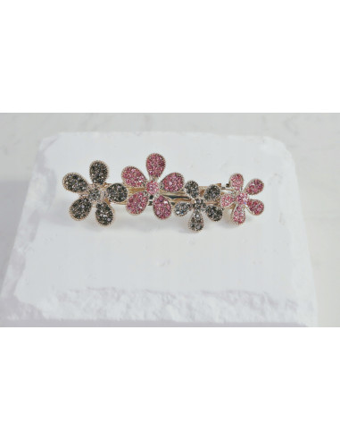 Klamra francuska 4 KWIATKI WYSADZANE...