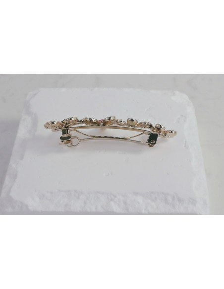 Klamra francuska 4 KWIATKI WYSADZANE KRYSZTAŁKAMI Lolita Accessories