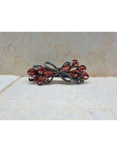 Klamra francuska A'LA KOKARDA BURGUNDOWE...