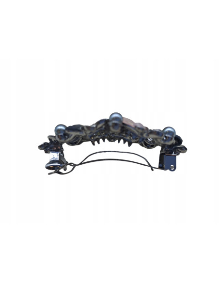 Klamra francuska MIX CIEMNE MOTYLKI OKRĄGŁA Lolita Accessories