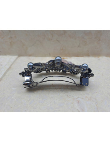 Klamra francuska MIX CIEMNE MOTYLKI OKRĄGŁA...