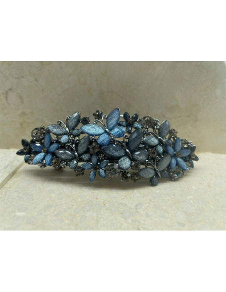 Klamra francuska MIX CIEMNE MOTYLKI I KWIATKI Lolita Accessories