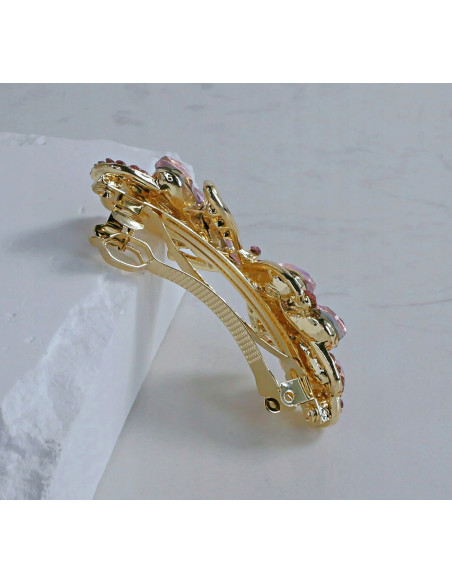 Klamra francuska ZŁOTA KOKARDA I CRYSTAL AB KRYSZTAŁKI Lolita Accessories