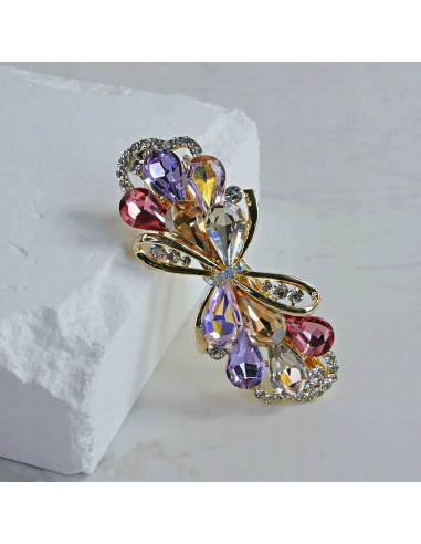 Klamra francuska ZŁOTA KOKARDA I WIELOKOLOROWE...