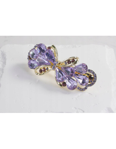 Klamra francuska ZŁOTA KOKARDA I FIOLETOWE...