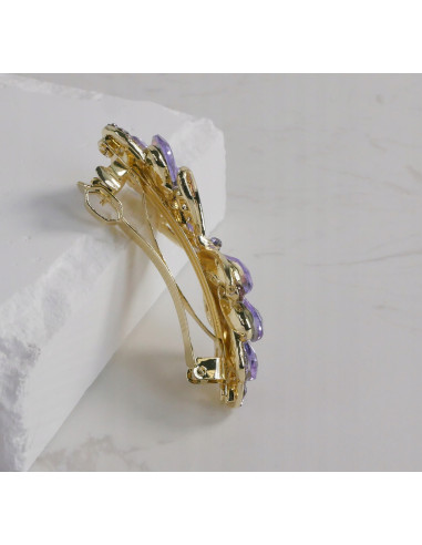 Klamra francuska ZŁOTA KOKARDA I FIOLETOWE...