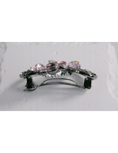 Klamra francuska OKRĄGŁA MOTYLKI RÓŻOWE Lolita...