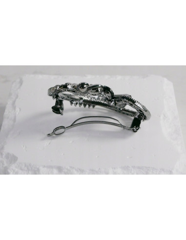 Klamra francuska OKRĄGŁA MOTYLKI GRAFITOWE...