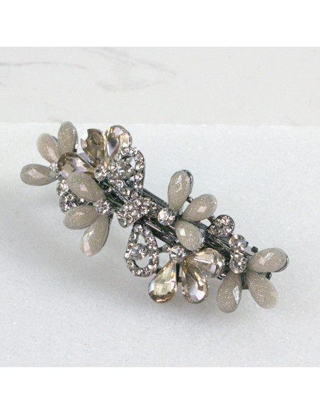 Klamra francuska kwiatki kryształki z kokarda  Lolita akcesoria