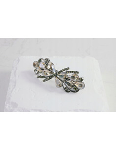 Klamra francuska KWIAT GRAFITOWE KRYSZTAŁKI Lolita... 2