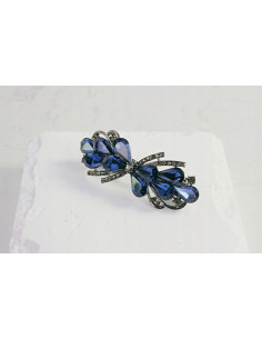 Klamra francuska KWIAT GRANATOWE KRYSZTAŁKI Lolita... 2