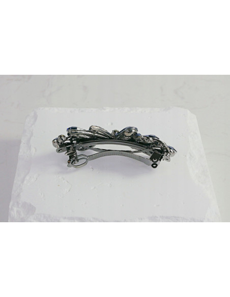 Klamra francuska KWIAT GRANATOWE KRYSZTAŁKI Lolita Accessories