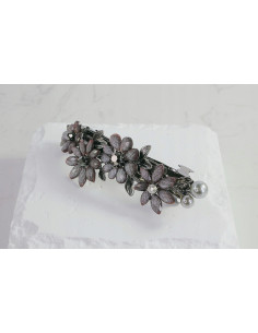 Klamra francuska 4 KWIATKI GRAFITOWE KRYSZTAŁKI Lolita... 2