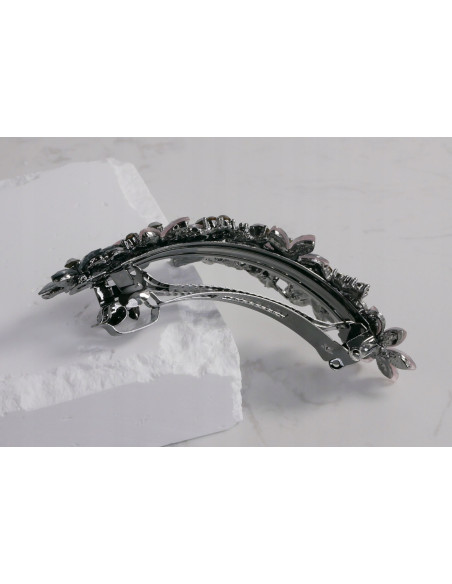 Klamra francuska 6 KWIATKÓW KOLOROWE KRYSZTAŁKI Lolita Accessories