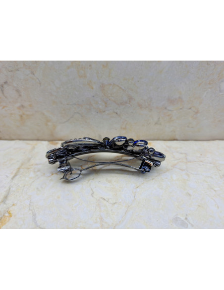 Klamra francuska KWIAT BURGUNDOWE KRYSZTAŁKI Lolita Accessories