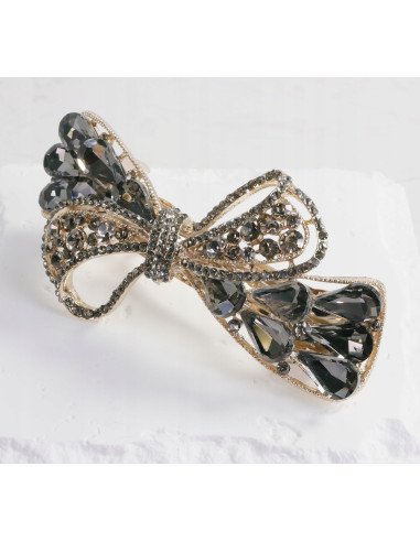 Klamra francuska ZŁOTA KOKARDA GRAFITOWA...