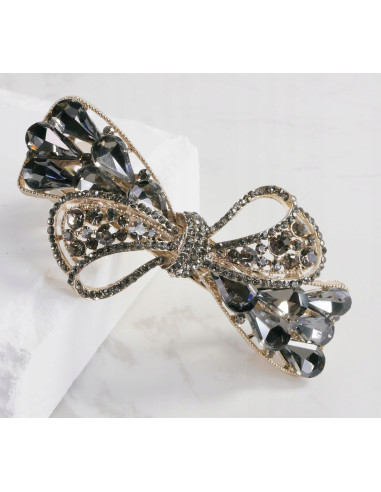 Klamra francuska ZŁOTA KOKARDA GRAFITOWA...