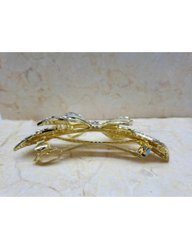 Klamra francuska ZŁOTA KOKARDA PEREŁKI I...