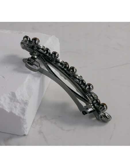 Klamra Francuska do włosów 5 MOTYLI GRAFITOWE KRYSZTAŁY Lolita Accessories