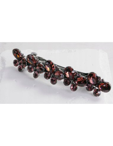 Klamra Francuska do włosów 5 MOTYLI BURGUNDOWE...