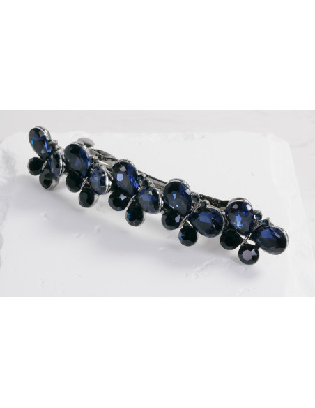 Klamra Francuska do włosów 5 MOTYLI GRANATOWE KRYSZTAŁKI Lolita Accessories