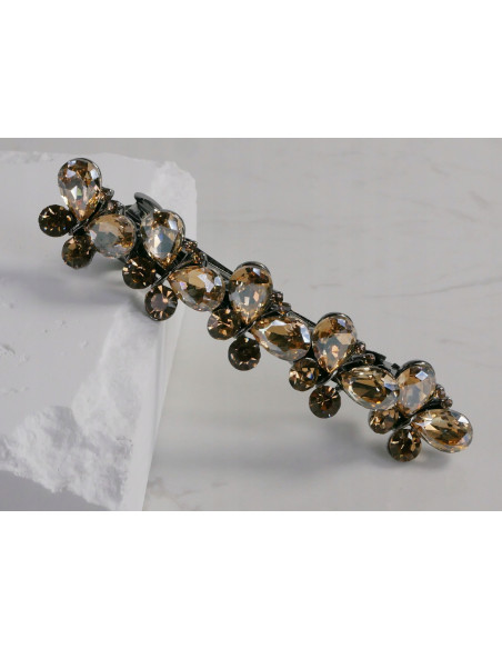 Klamra Francuska do włosów 5 MOTYLI MIODOWE KRYSZTAŁKI Lolita Accessories