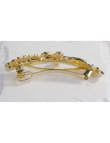 Klamra francuska ZŁOTY MOTYL I GAŁĄZKI Z...