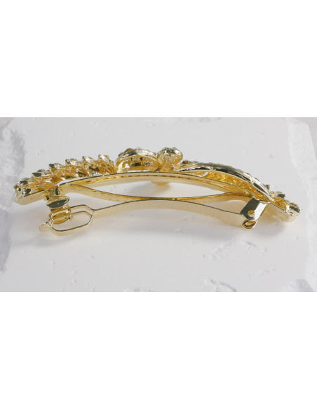 Klamra francuska ZŁOTY MOTYL I GAŁĄZKI Z KRYSZTAŁKAMI Lolita Accessories