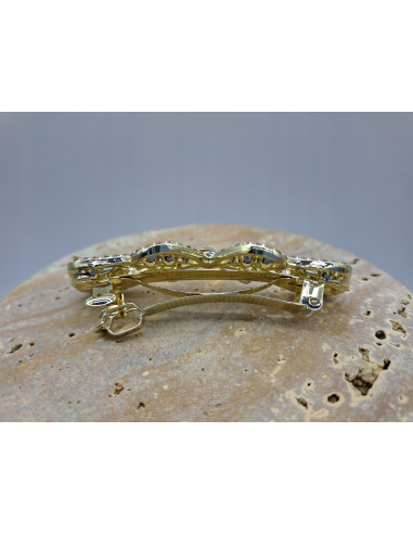 Klamra francuska ZŁOTY MOTYL WYSADZANY...