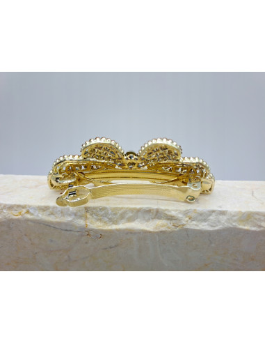 Klamra francuska MOTYL WYSADZANY KRYSZTAŁKAMI...