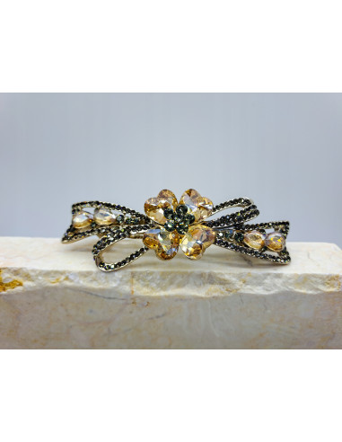 Klamra francuska KWIAT KOKARDA ZŁOTA Lolita...