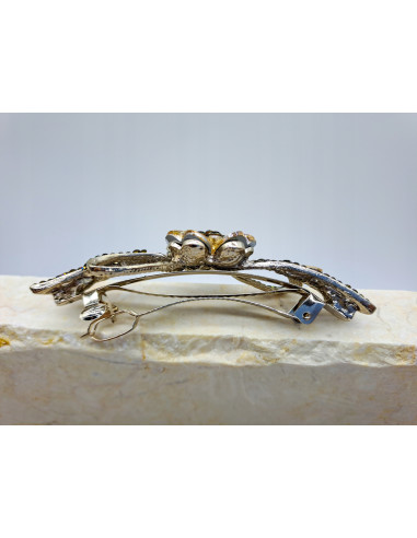 Klamra francuska KWIAT KOKARDA ZŁOTA Lolita...