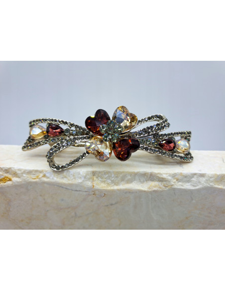 Klamra francuska KWIAT KOKARDA DWA KOLORY MIX Lolita Accessories